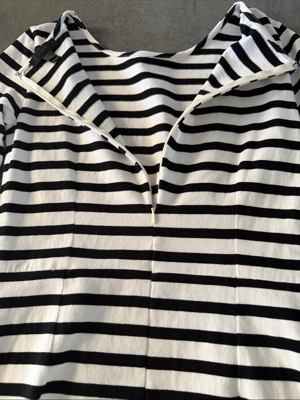 J. Crew Midi-dress in Striped Jersey Knit - Picture 6 of 10